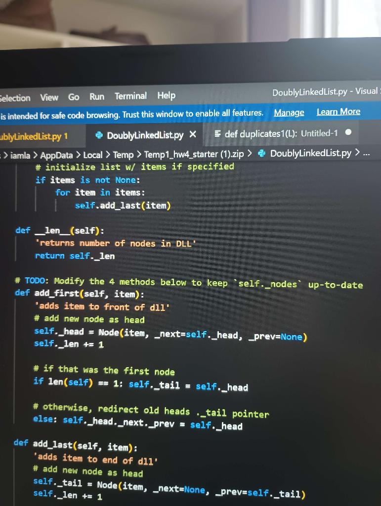 please show me how to implement a dictionary using the #TODO starter