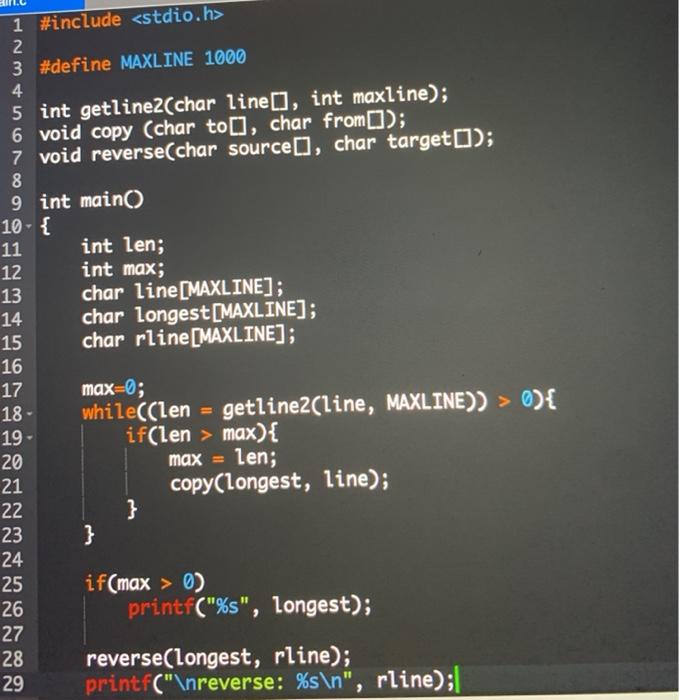  Write a function reverse(s) that reverses the character string s. Use