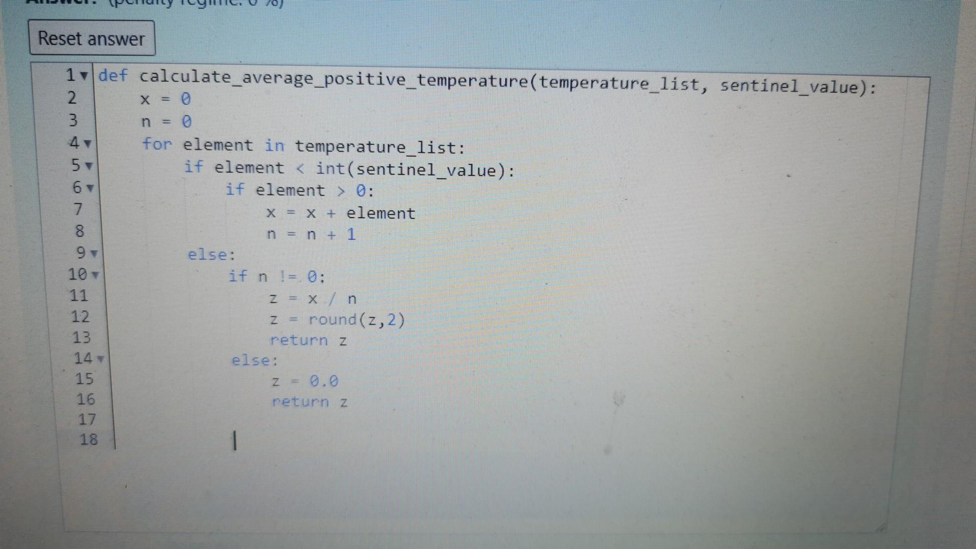sentinel_value. The function should calculate and return the average of all the