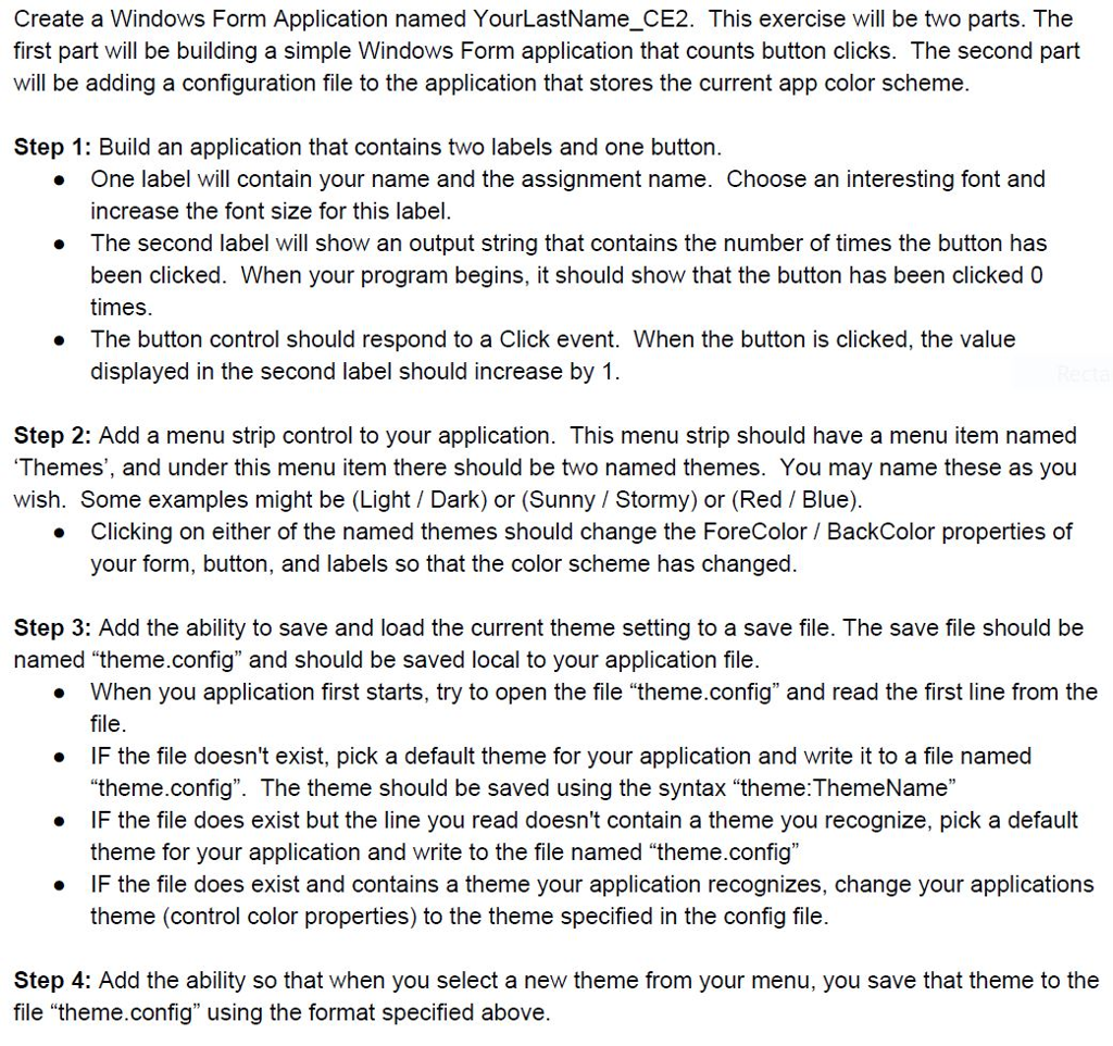  Write in C# Windows form app please and answer all 4