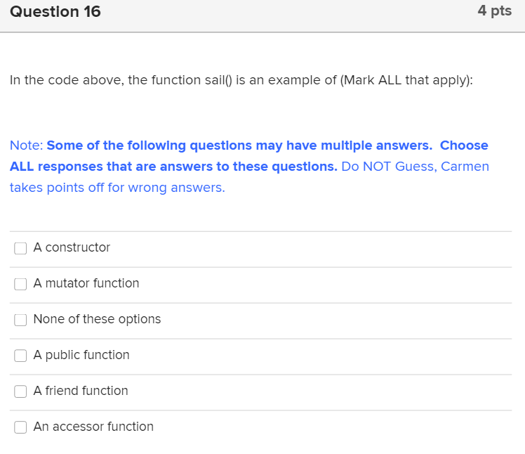 of questions. The code in the class Sea is complete, and the