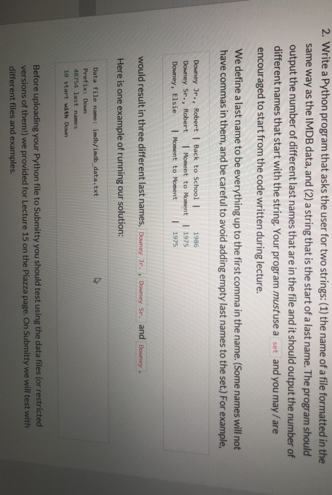  2. Write a Python program that asks the user for two