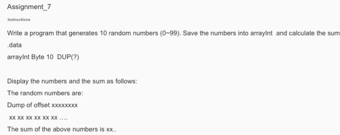  Write a program that generates 10 random numbers (0~99). Save the
