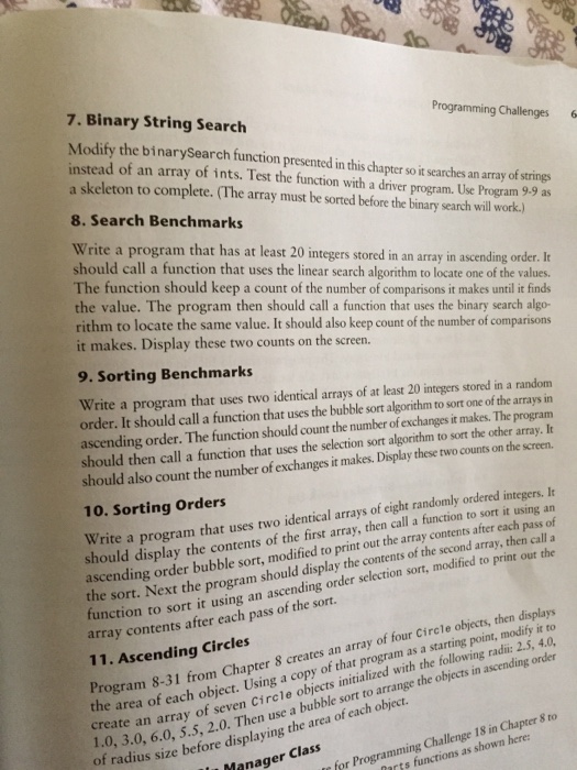  I need help with number 8 please Modify the binary search