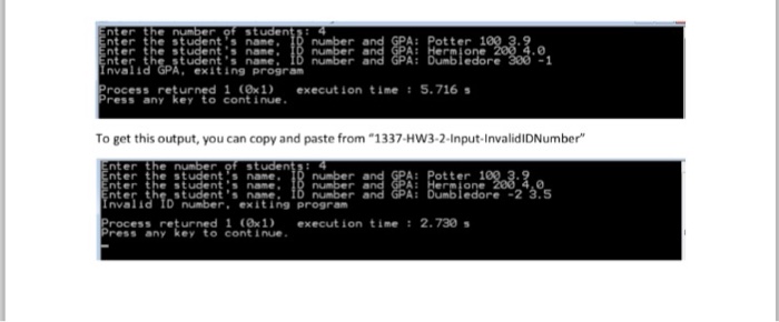 setName: Takes as argument the student's name as a string and sets