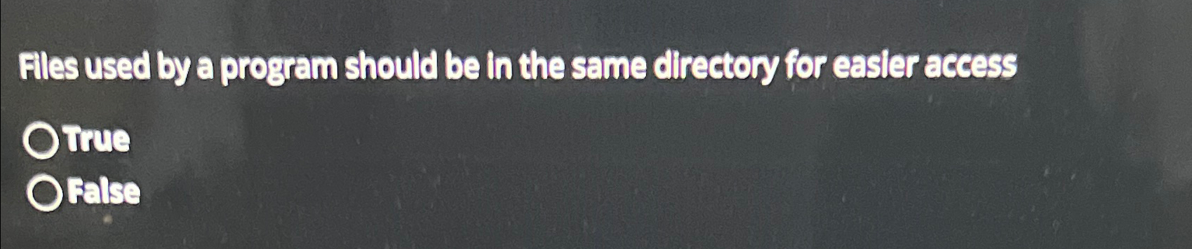  Flles used by a program should be in the same directory