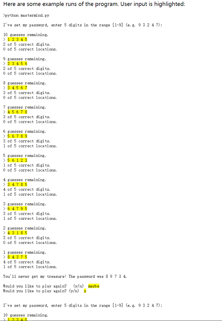 of the popular game mastermind! You can play an online version of