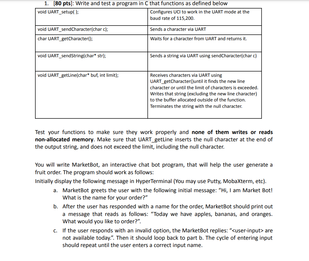  Please help with code that works with MSP430 Test your functions