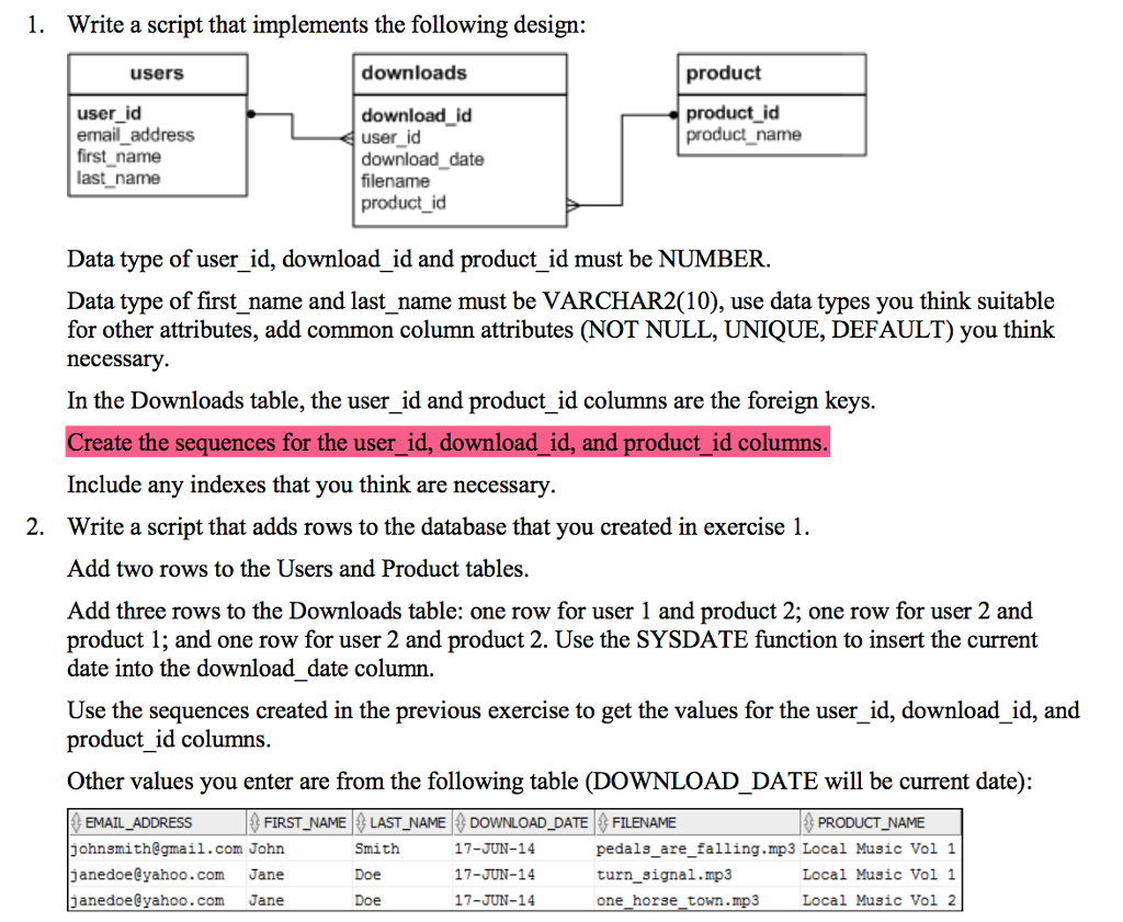Question number 2 1. Write a script that implements the following design: