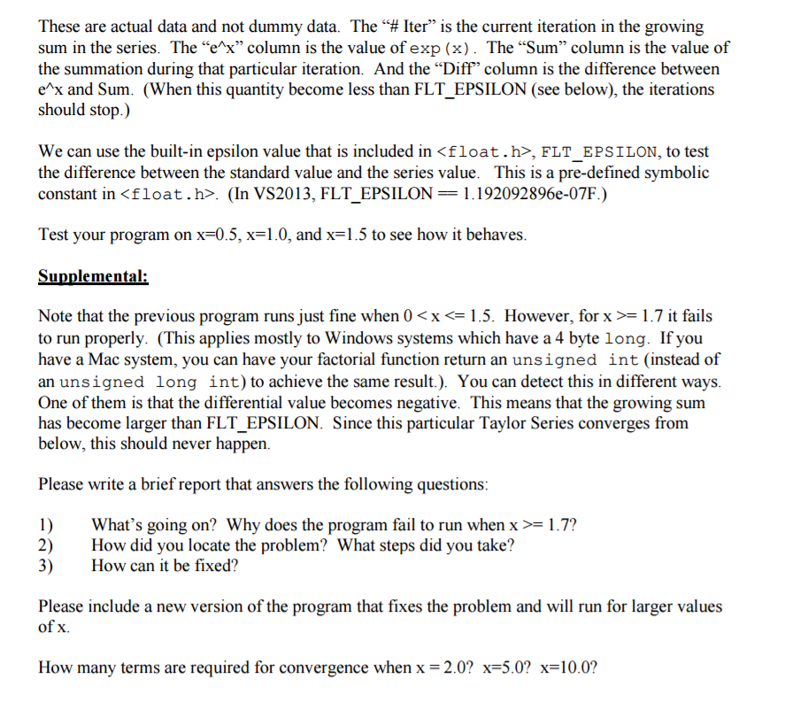 the exponential function: ex. The equation we will implement is: x 3