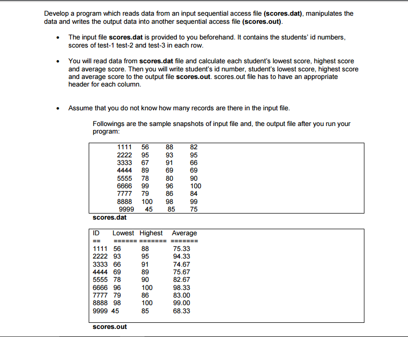  ANSWER IN C! 1 SOURCE CODE PLEASE Develop a program which