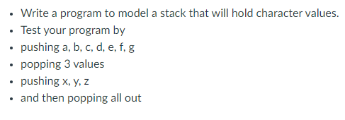  Write a program in java to model a stack that will