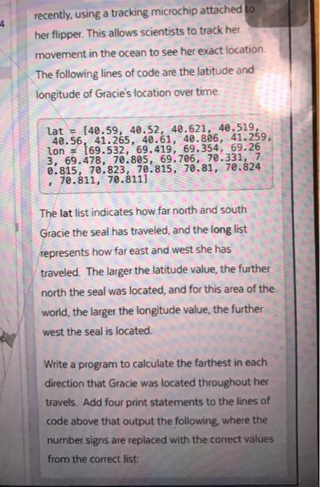  recently, using a tracking microchip attached to her flipper. This allows