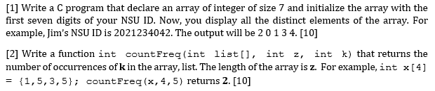 please use C program to solve this within 15 munites. Do it