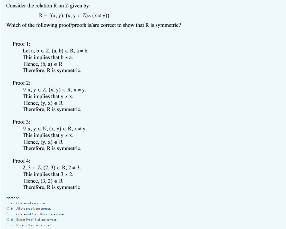 Select one: a. D O b. A OC B O d. C.