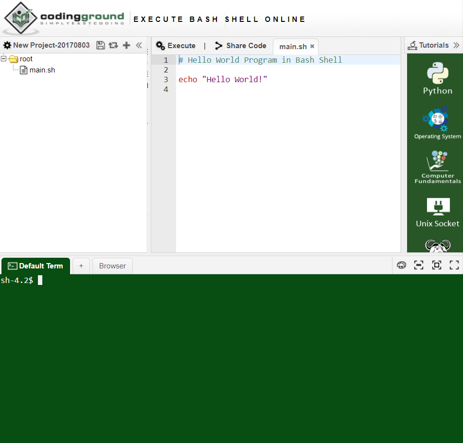 UNIX (an operating system) uses shells to accept commands given by the