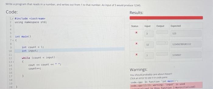 Will upvote correct answers in C++ please Write a program that reads