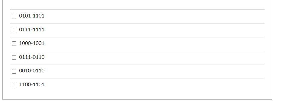 o 0 0 1 1 0 O 1 0 0 0 0