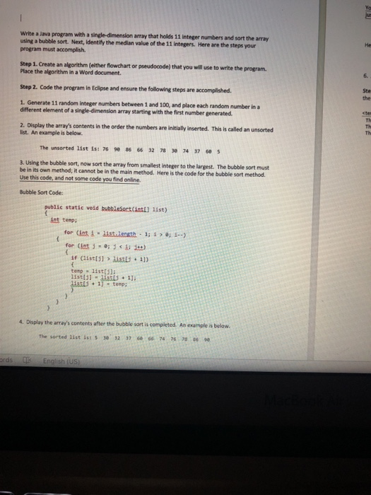  Write a Java program with a single-dimension array that holds 11