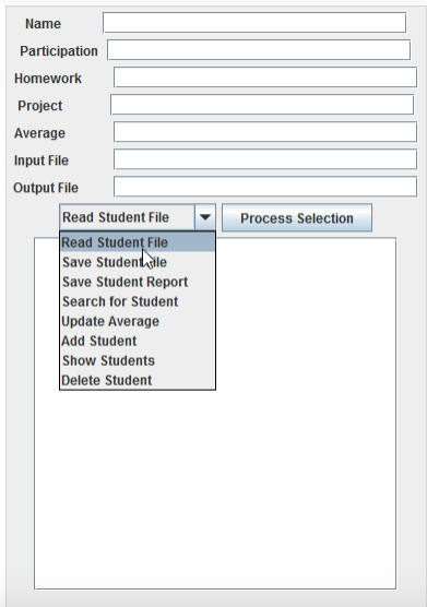 Write a well-documented, modular program with a GUI interface that verifies student