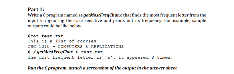 The program needs to read upper and lowercase letters from the txt