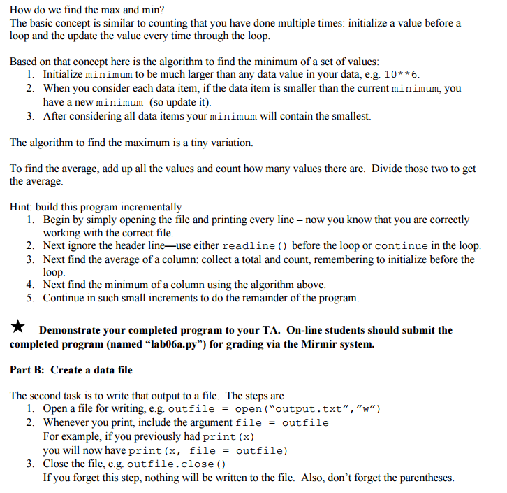 find the max, min, and average values of columns. Also, create an