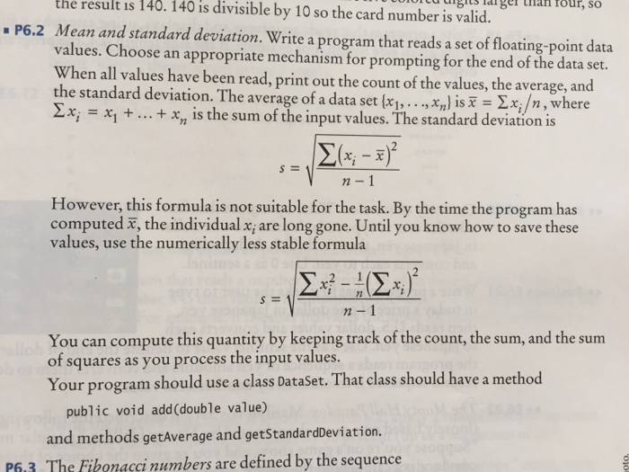  Need help on problem p6.2 pleaseee Mean and standard deviation. Write