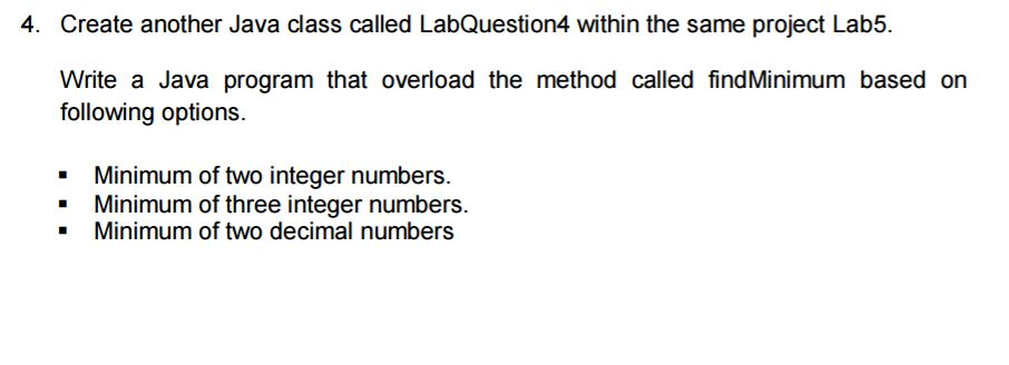 findSum Method that takes three integers and return the summation of them.