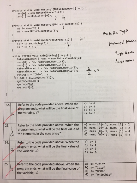  java Private static void mystery 1(Natural Number[] arr) { arr[0] -