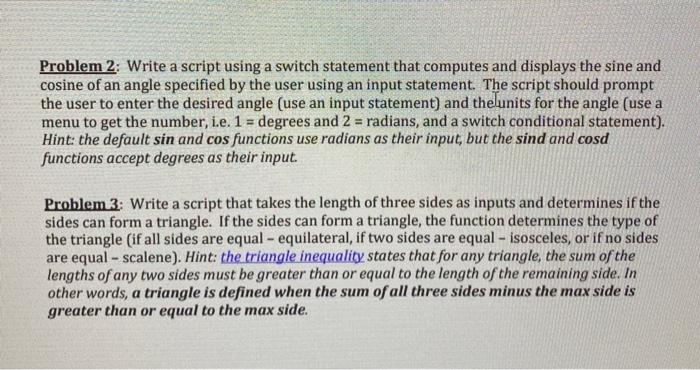 answer in MATLAB. Given: a = 5; b = 6; c =