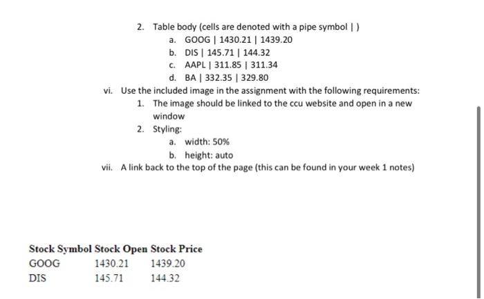 simple webpage using any idea of your choosing following the instructions attached