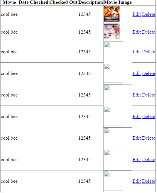 table connected to a database. I having a problem using the update
