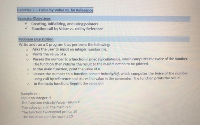  Beercise2 -- Twice by Value vs. by Reference Exercise Objectives Creating,