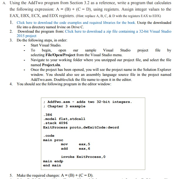 Please use x86 in Visual Studio to create the following expression below