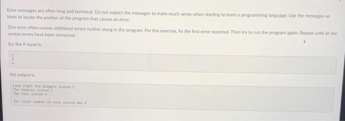 the syntax erron in the Develop mode until the prograin executes, Then