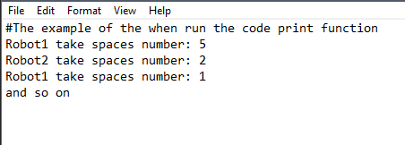 other in python. (They choose spaces randomly) - No win condition -