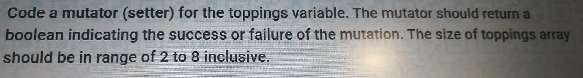and instance variables for CustomizableBurger class with the following attributes: Description Examples