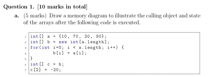  Question 1. [10 marks in total a. (5 marks) Draw a