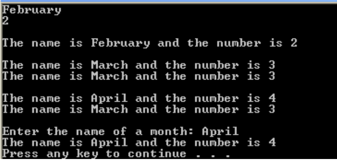  Month Class Design a class named Month. The class should have