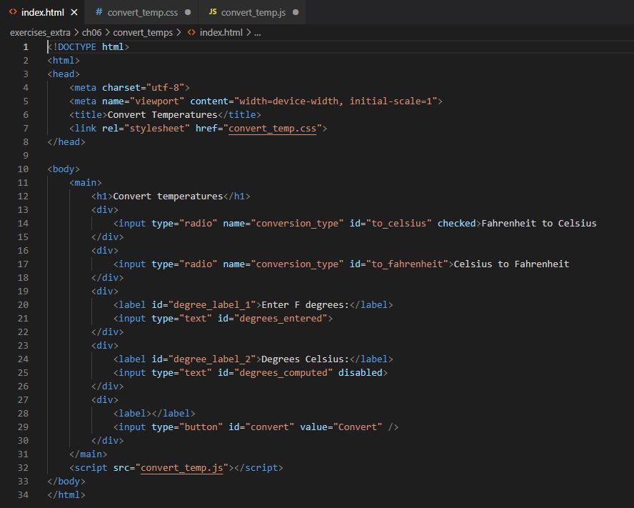 Extra 6-1 Develop the Temperature Converter In this exercise, youll use radio