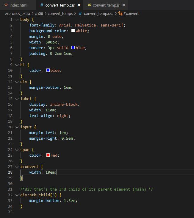 vice versa. Youll also modify the DOM so the labels change when