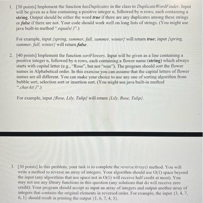  Implement the function has_duplicates_word_finder(). Input will be given a positive integer