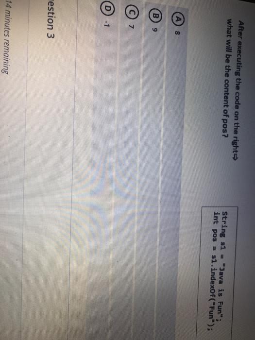  After executing the code on the right what will be the