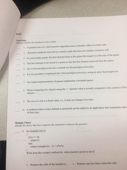  A general one of valid recursive algorithm must eventually reduce to