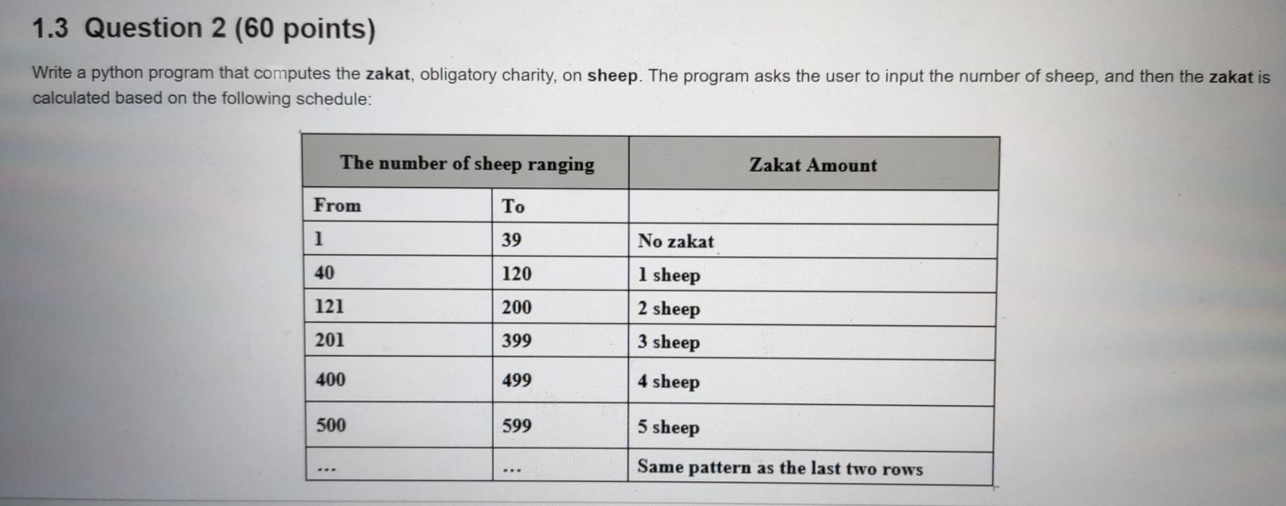 Please write the following program in Python 3. Please solve this question