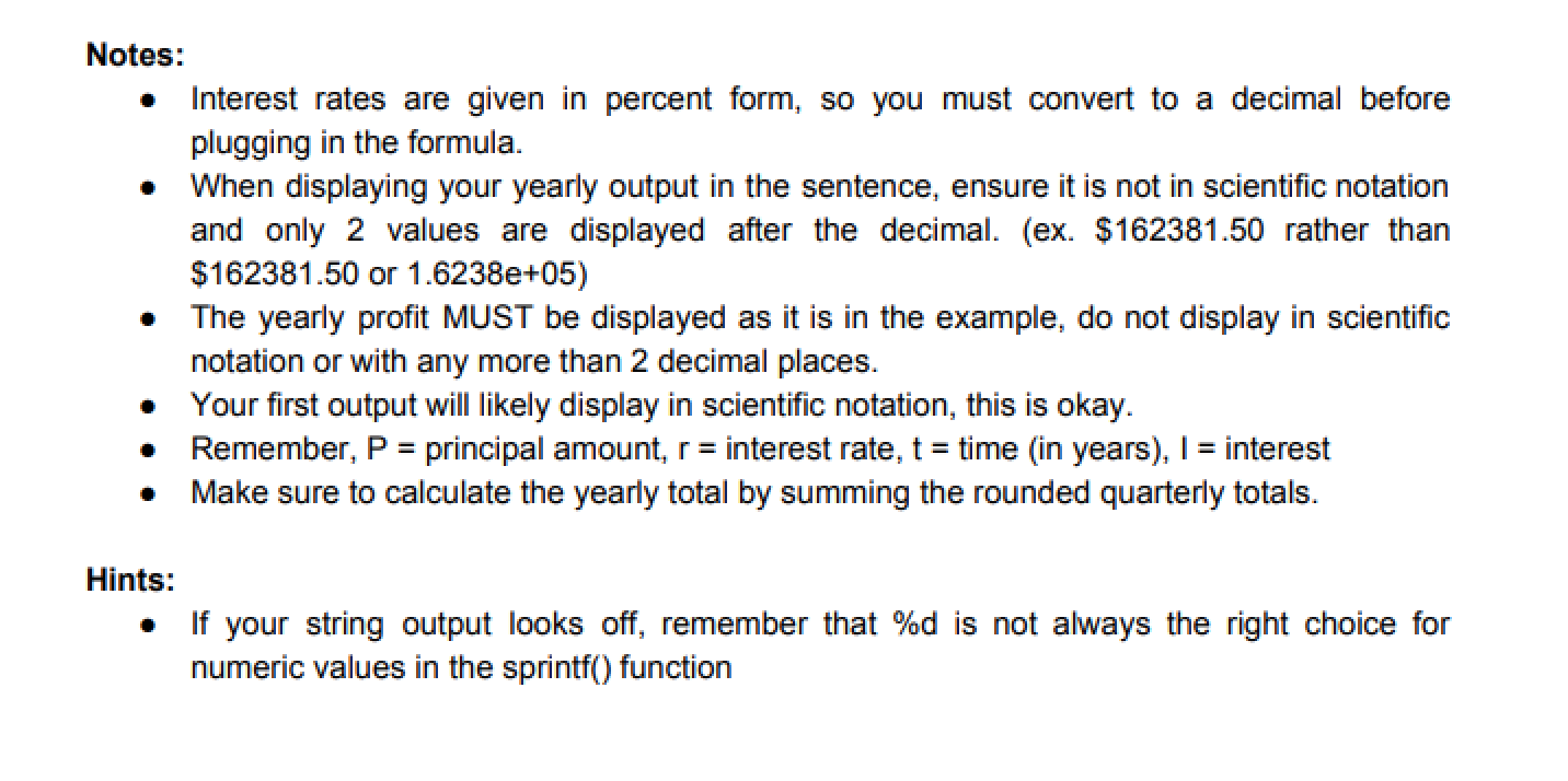(percent) 3. (double) Mx4 array of duration of loans (number of years)