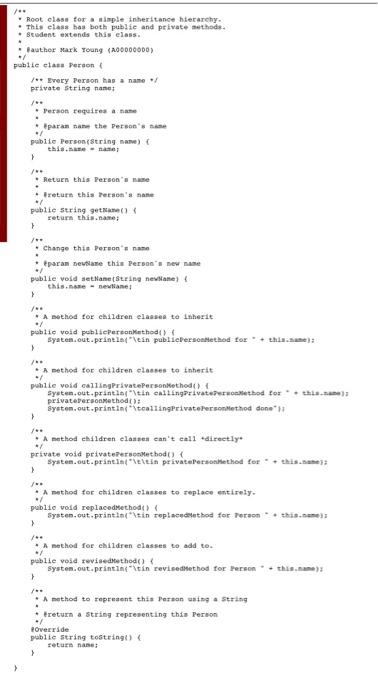 it works. Programming Activity 1 Create a new class, Lecturer, that extends