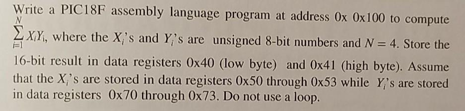 Please answer the following question below using assembly language programming. Please include