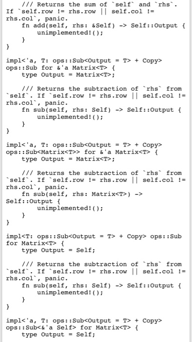 Number of columns col: usize, } impl Matrix { /// Creates a