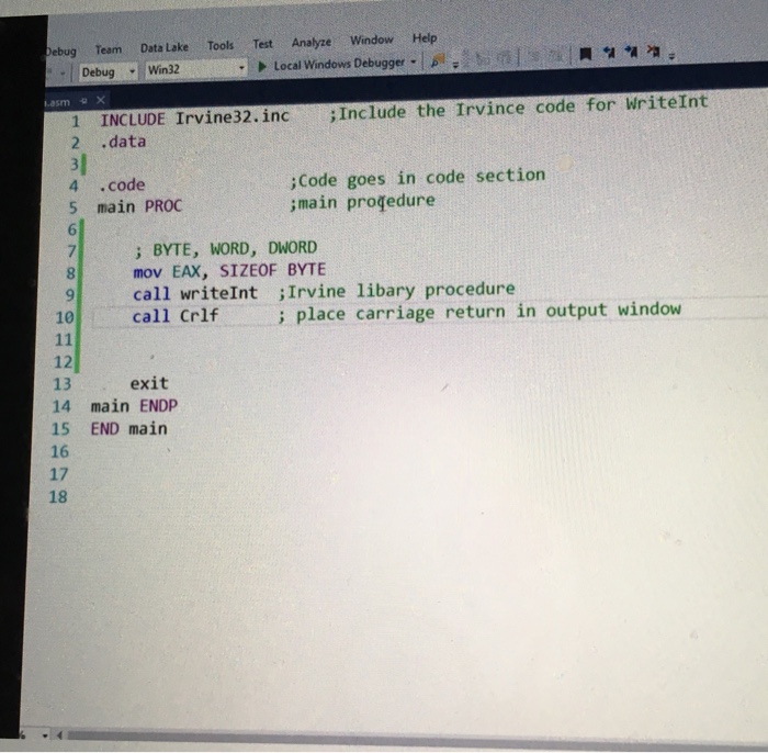  In assembly language code can you show me how to determine